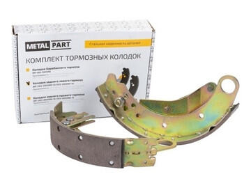 Колодки тормозные УАЗ-3163 (14-) задние левые комплект (2шт.) METALPART